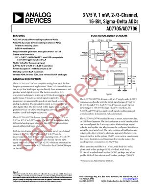 AD7705BRU-REEL7 datasheet  